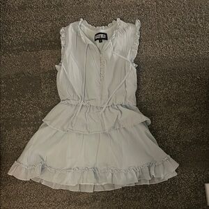 Katie J NYC Sky Blue Ruffle Dress